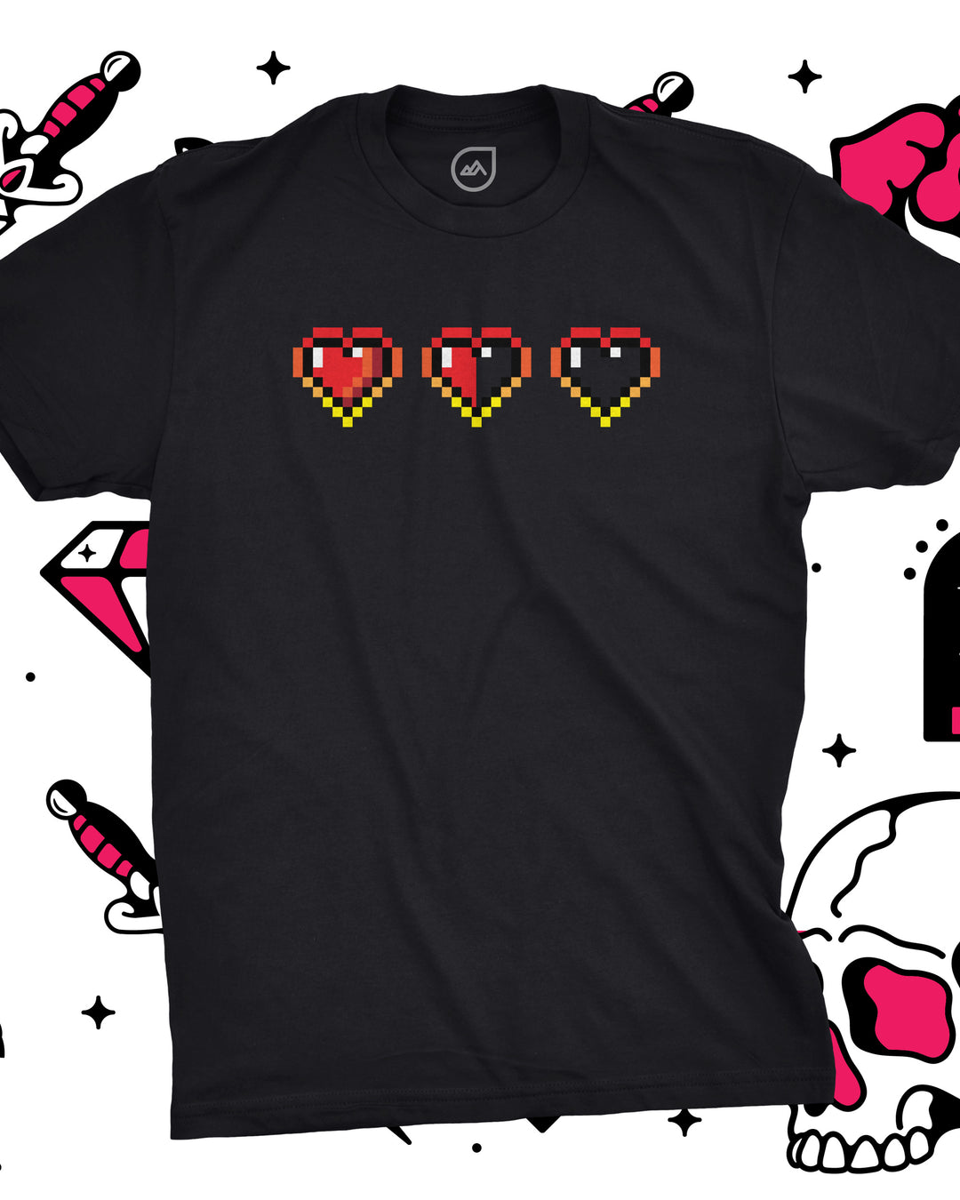 Digital Hearts Tee - Black